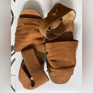 Vince. Rust colored sandals with ankle strap